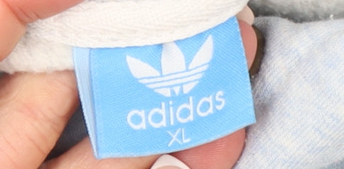 Adidas Men's Multicoloured XL Pullover Hoodie with Logo Print