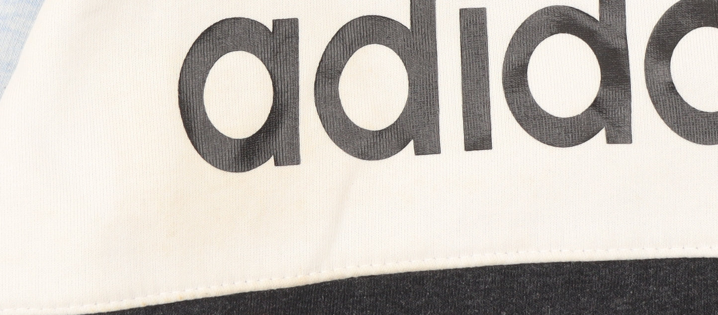 Adidas Men's Multicoloured XL Pullover Hoodie with Logo Print