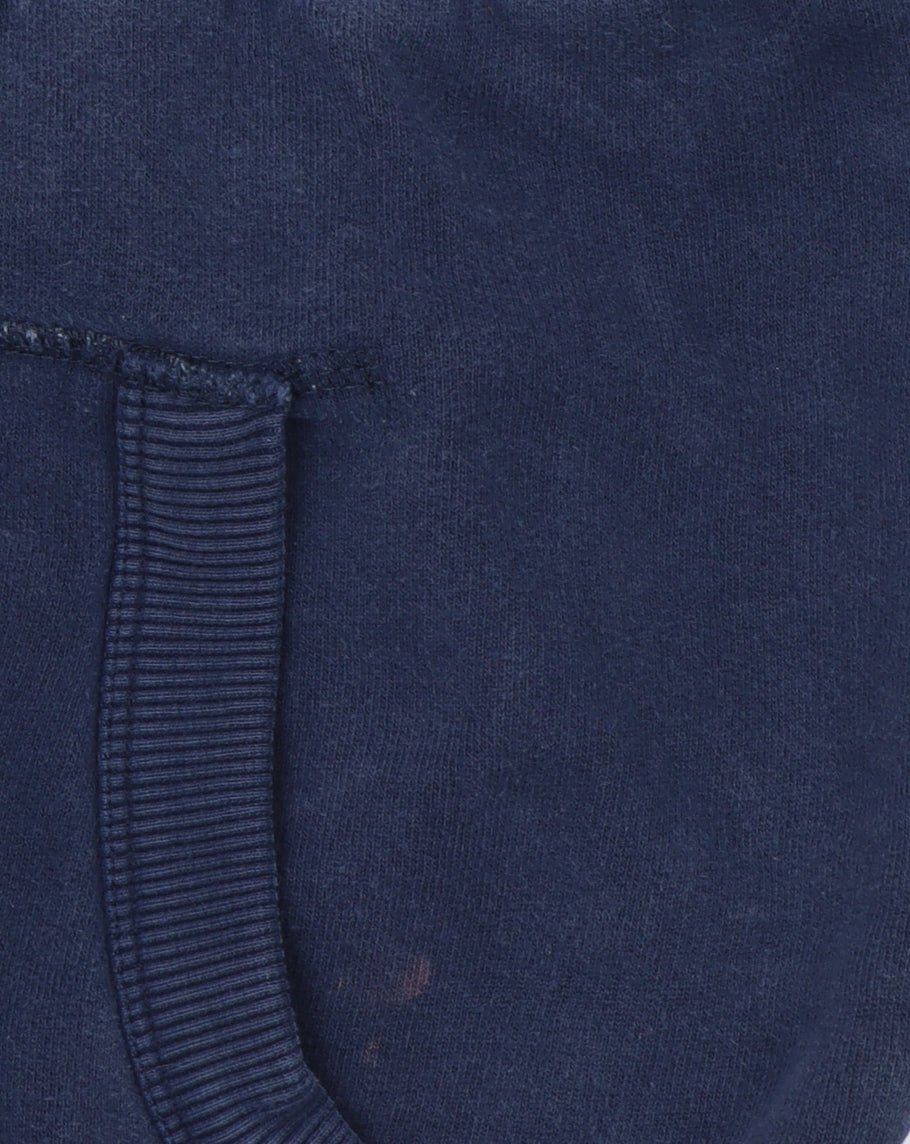 Superdry Women Navy Pullover Hoodie Medium Sports Logo Cotton Blend