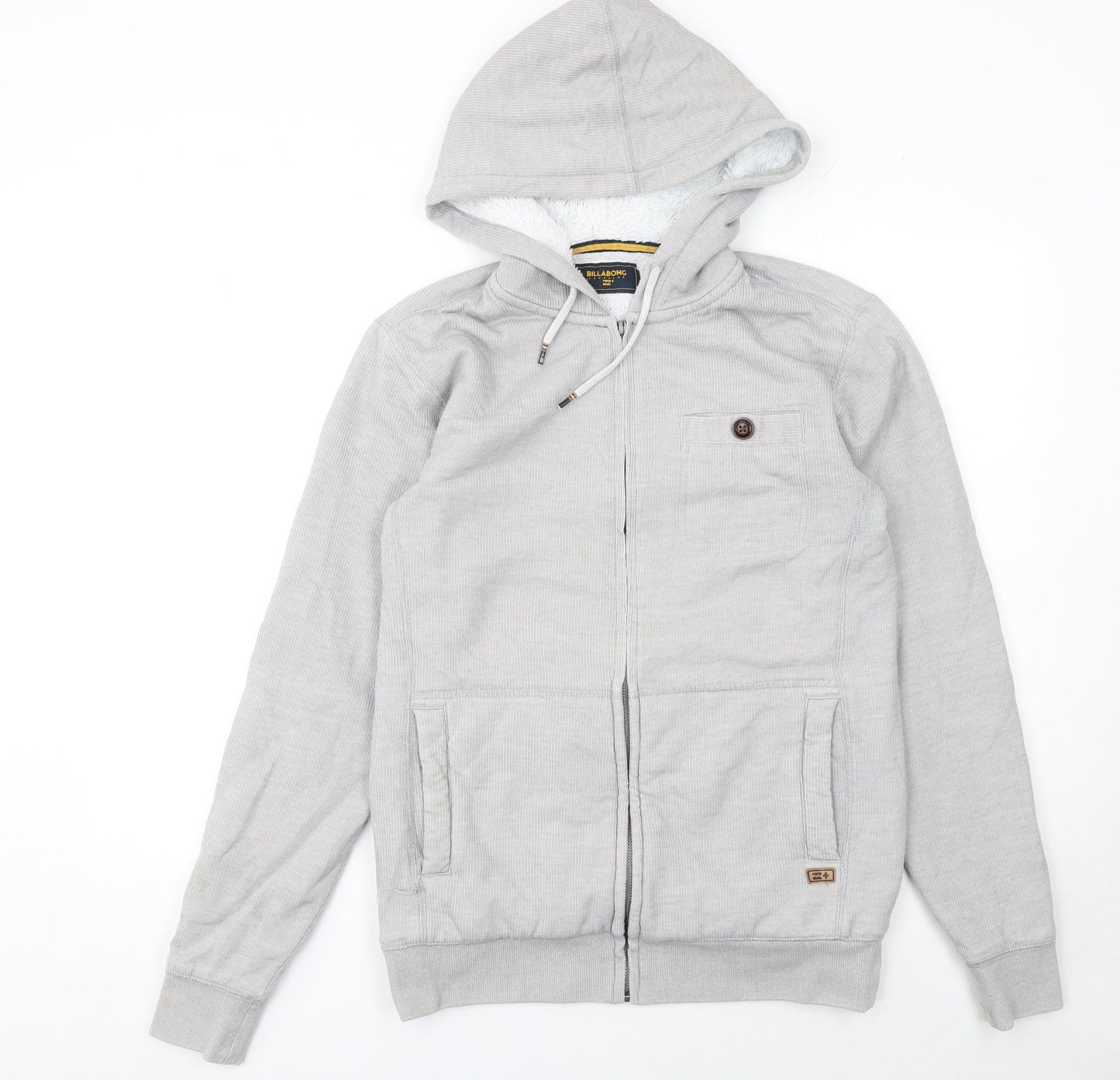 Mens UK S Regular Billabong Grey Full Zip Hoodie