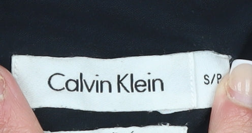 Calvin Klein Men's Black Slim Fit Long Sleeve Button-Up Shirt Size S