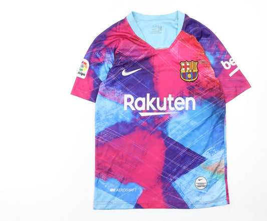 Nike Boys Multicoloured FC Barcelona Messi 10 Football Jersey T-Shirt 10 Years