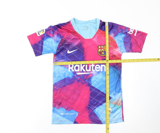 Nike Boys Multicoloured FC Barcelona Messi 10 Football Jersey T-Shirt 10 Years