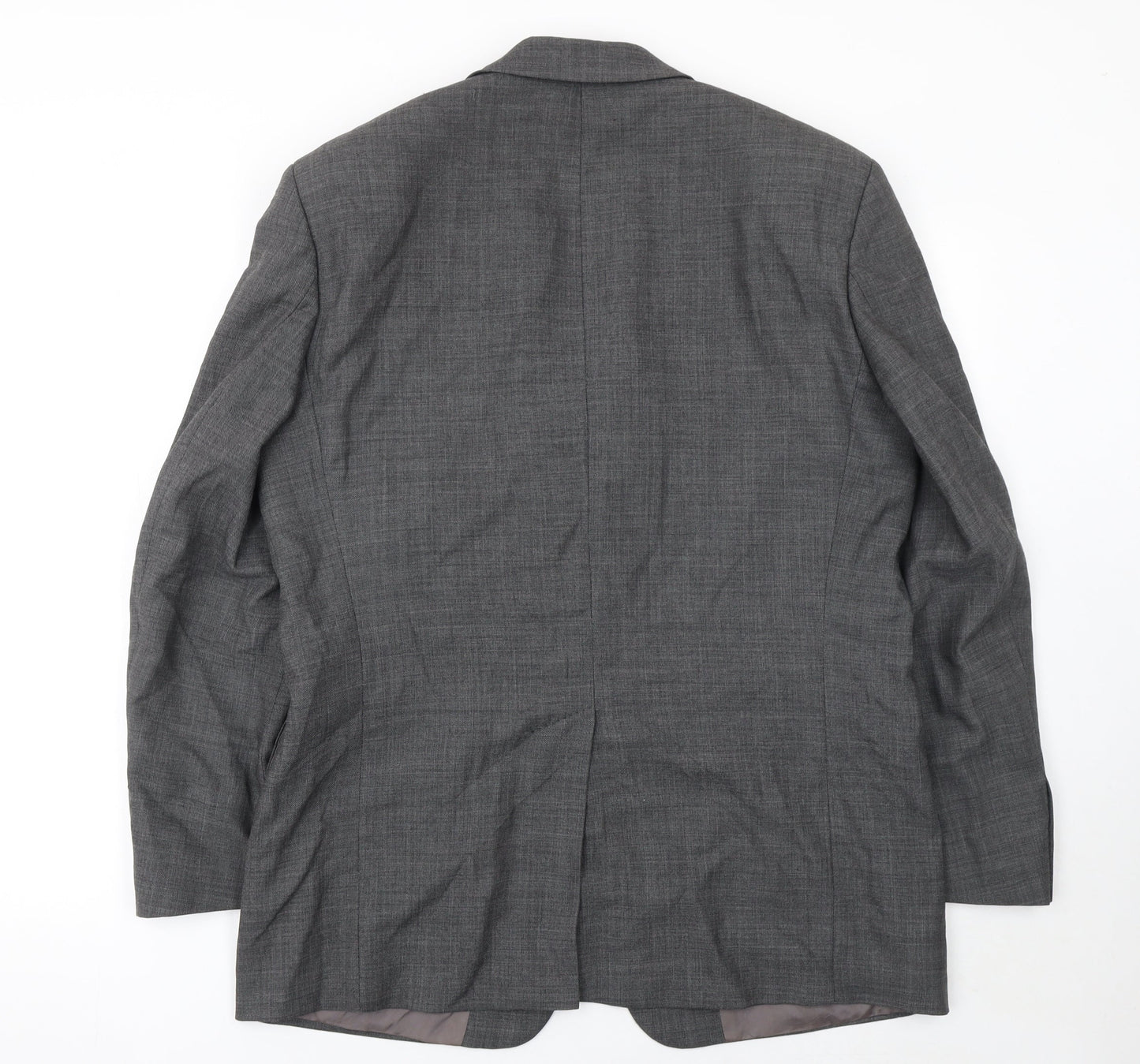 Hugo Boss Men's Grey Wool Blazer Jacket 40R Classic Notch Lapel