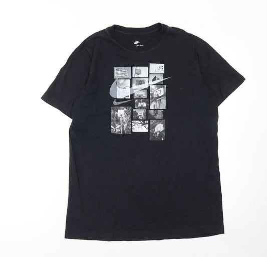 Nike Men's Black XL Graphic Sports Crew Neck Cotton T-Shirt