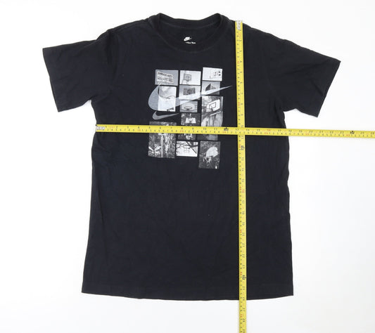 Nike Men's Black XL Graphic Sports Crew Neck Cotton T-Shirt