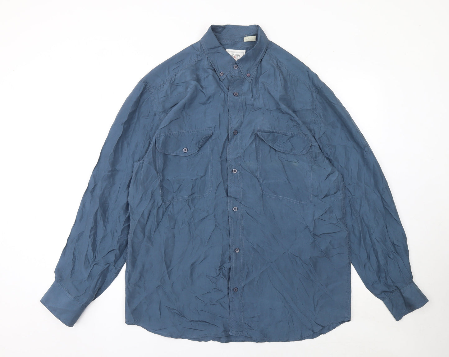 Classic Collection Women’s Blue Cotton Button-Up Shirt Size 12