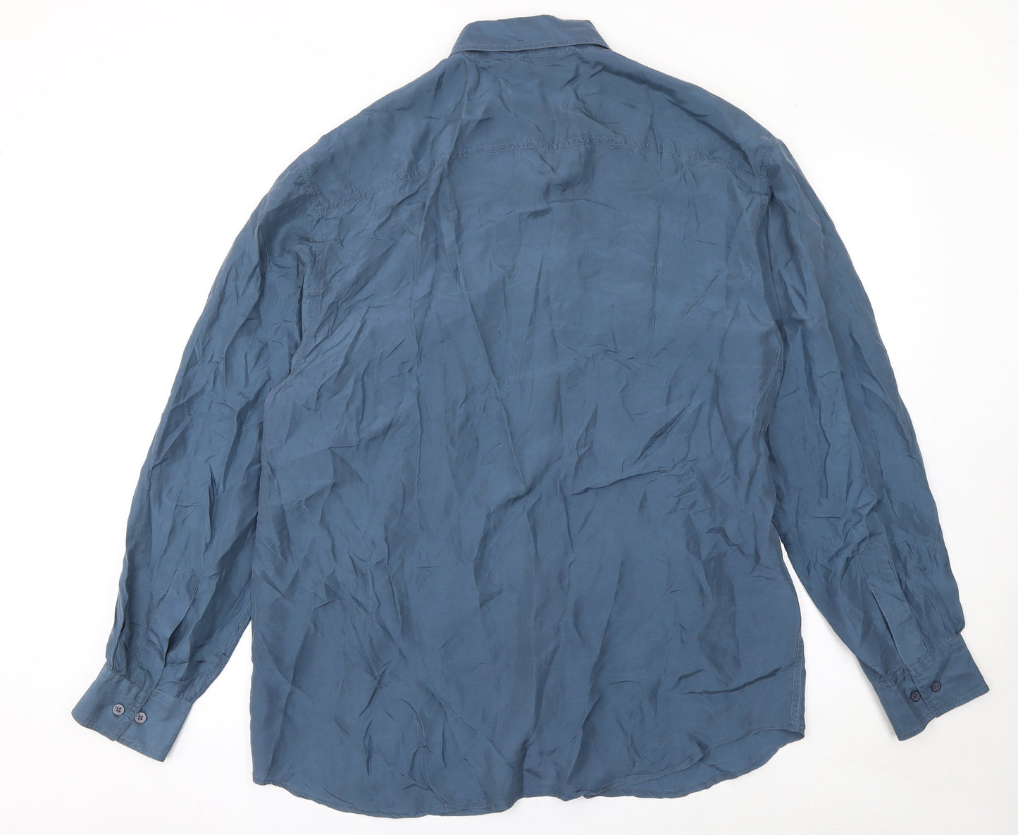 Classic Collection Women’s Blue Cotton Button-Up Shirt Size 12
