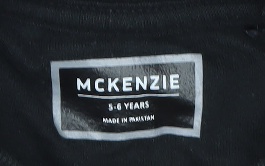 McKenzie Boys Black Crew Neck Pullover Sweatshirt 5-6 Years
