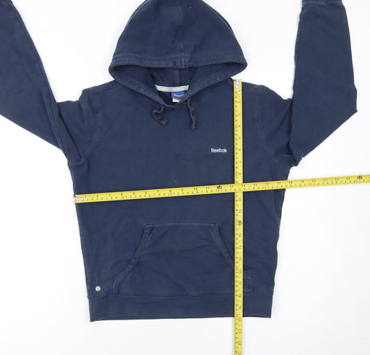Womens UK 10 Regular Reebok Blue Pullover Hoodie