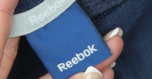 Womens UK 10 Regular Reebok Blue Pullover Hoodie