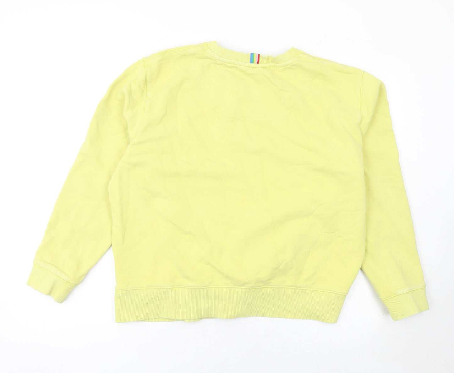 Womens UK 16 Regular Joules Yellow Pullover Sweatshirt