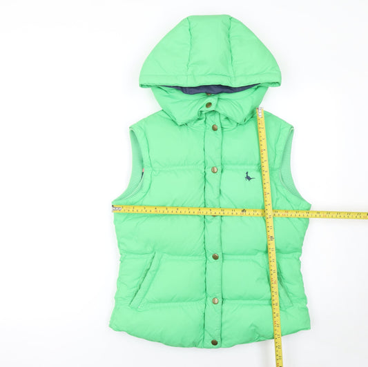Womens UK Size 10 Regular Jack Wills Green Nylon Waistcoat