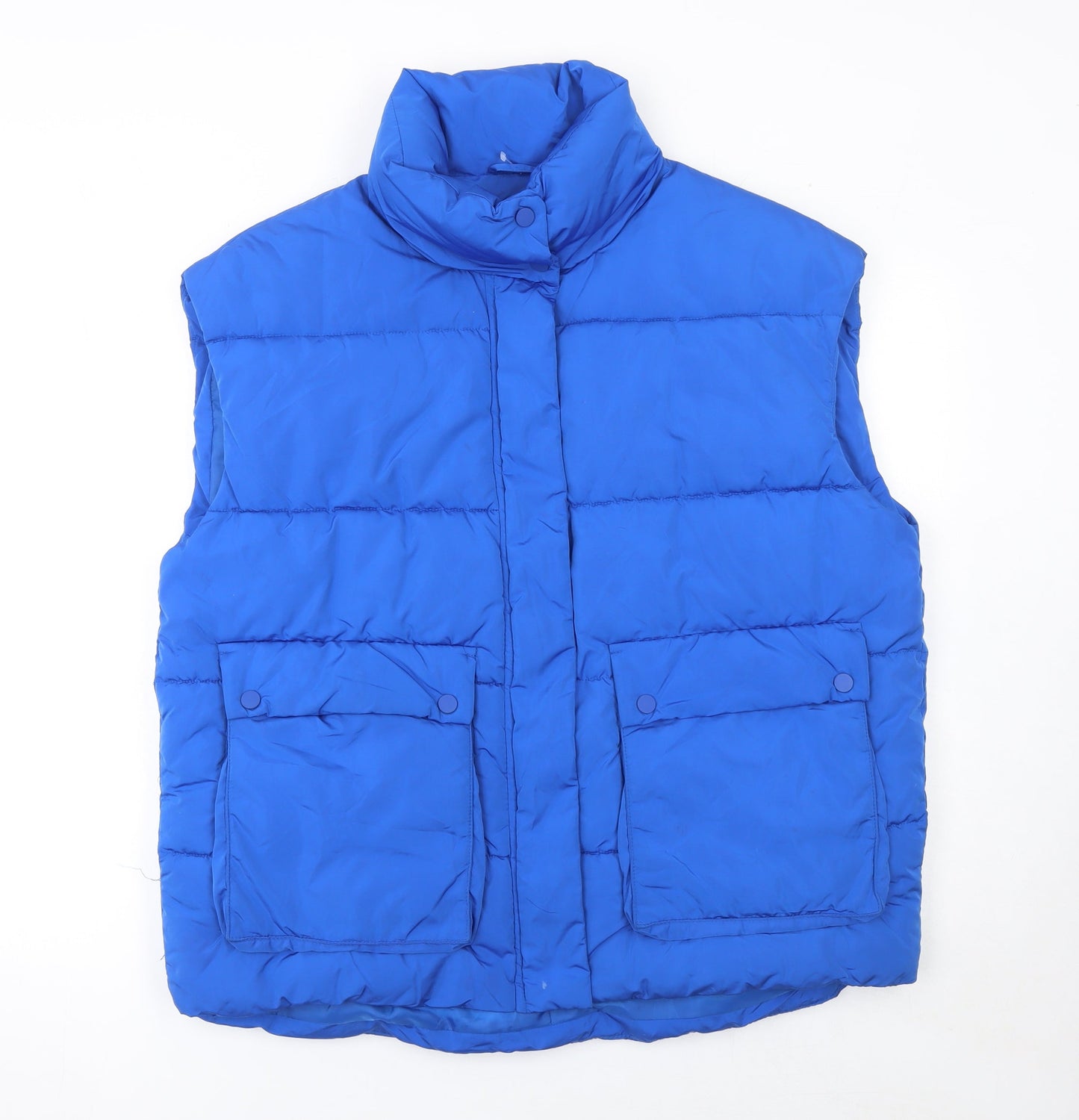 Primark Womens Blue M Puffer Sleeveless Waistcoat