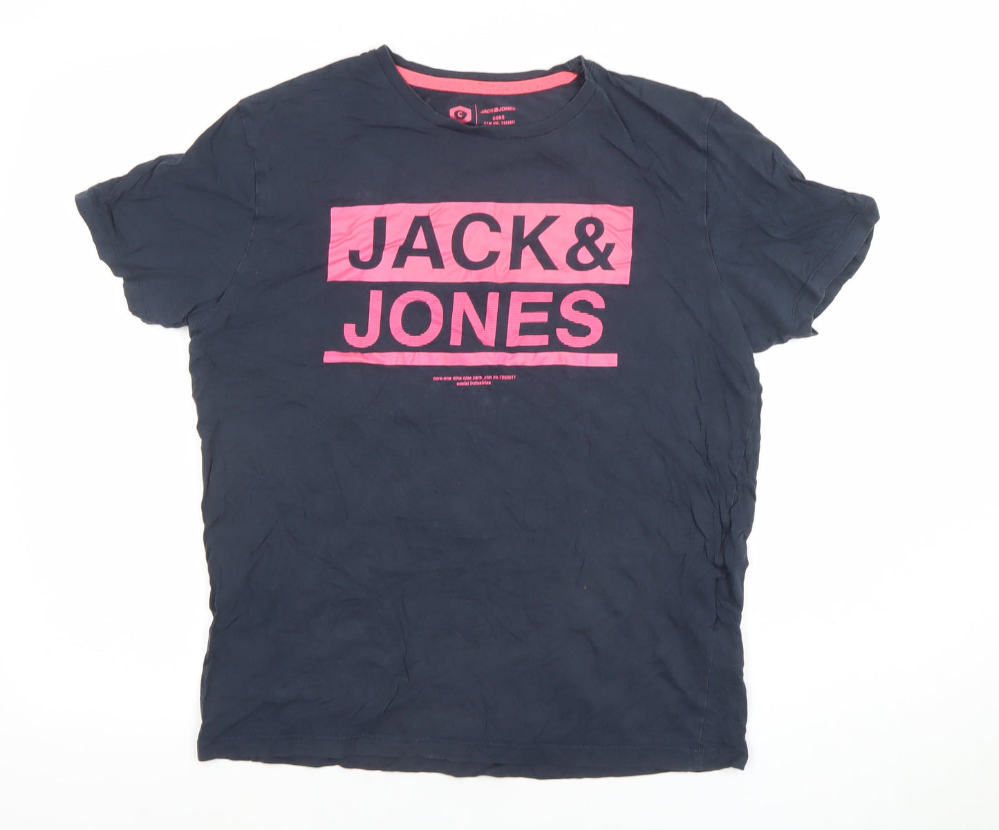 Mens UK Size M JACK & JONES Blue  Cotton T-Shirt