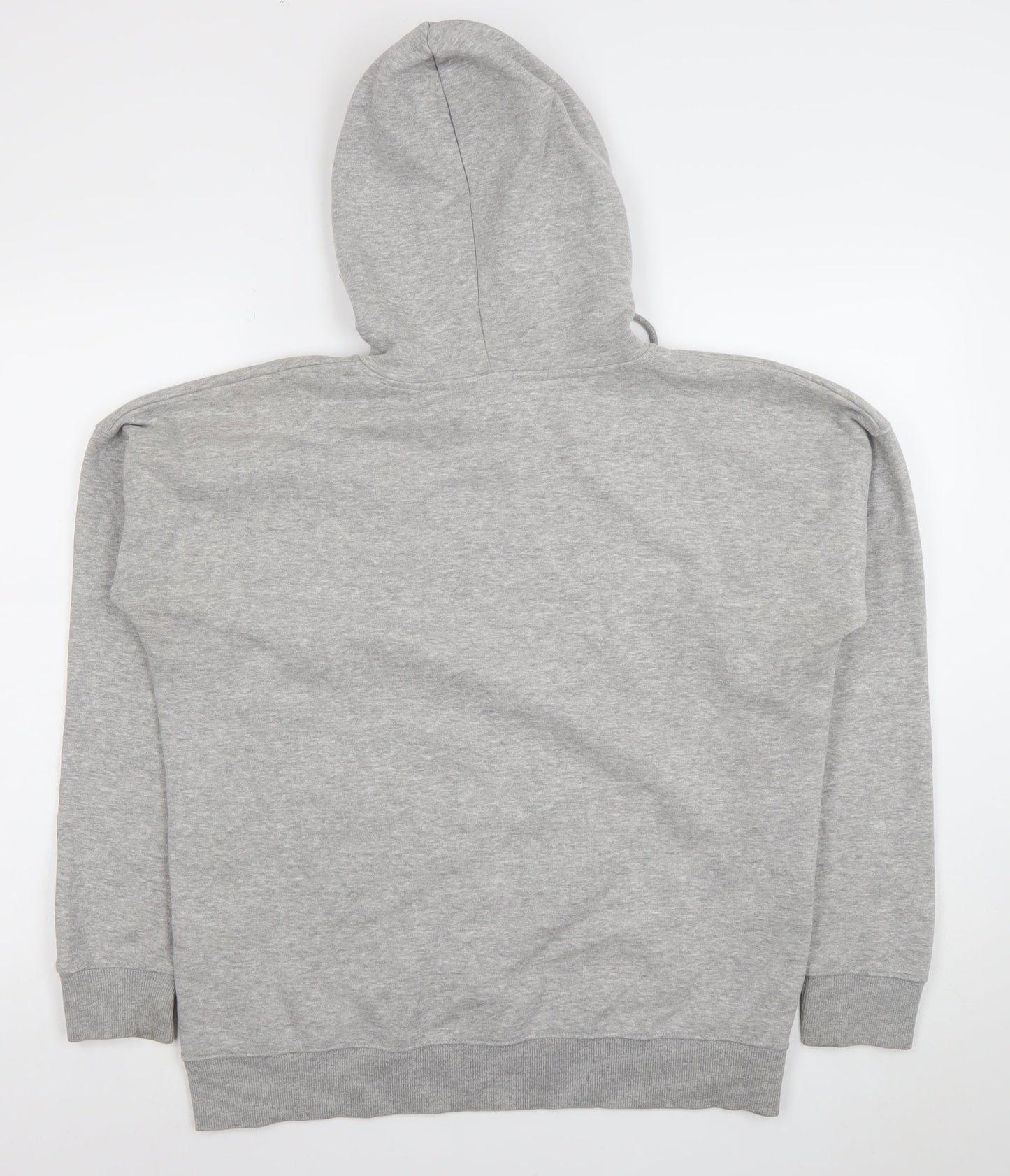 New Look Men's Grey Pullover Hoodie M Regular Fit with Pocket