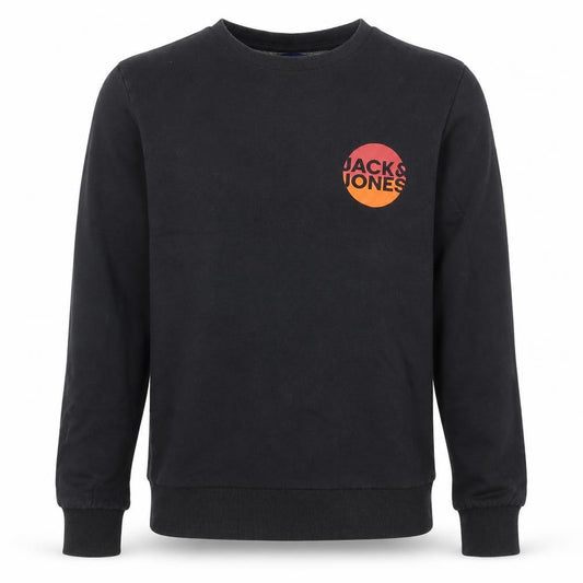 Mens UK S Regular JACK & JONES Black Pullover Sweatshirt