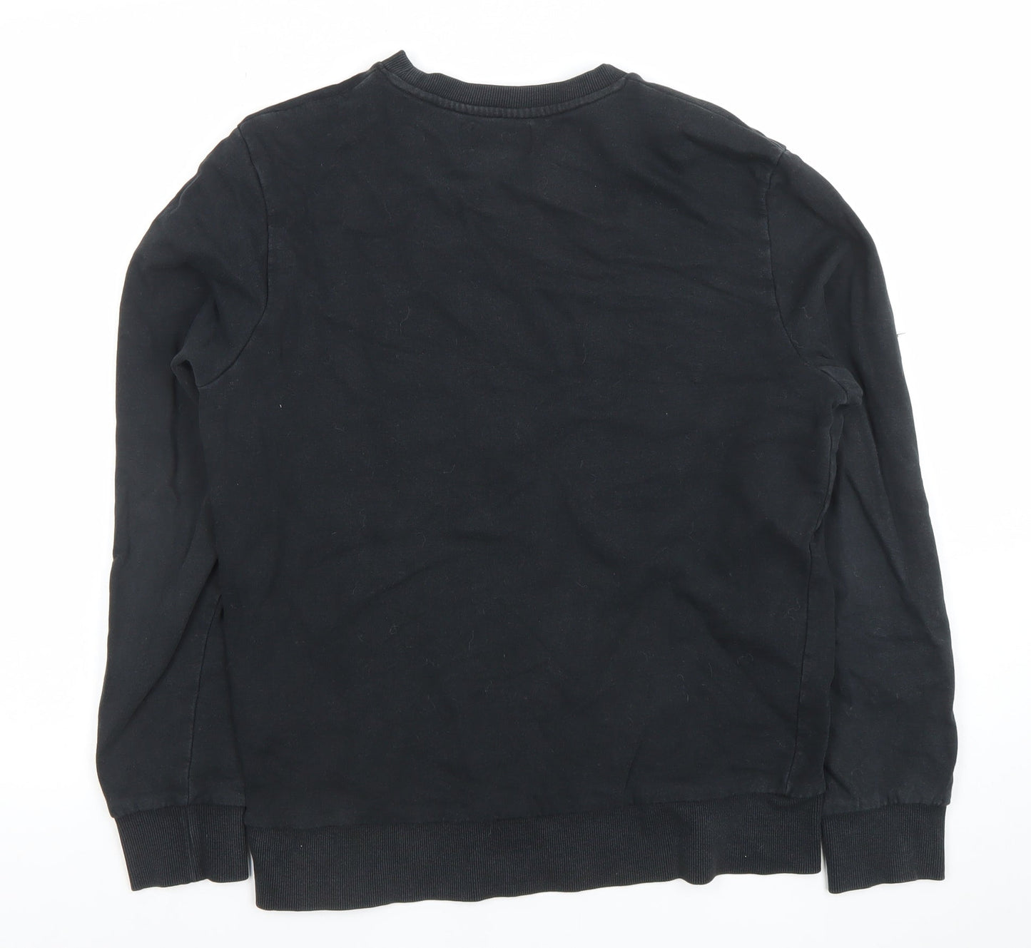 Mens UK S Regular JACK & JONES Black Pullover Sweatshirt