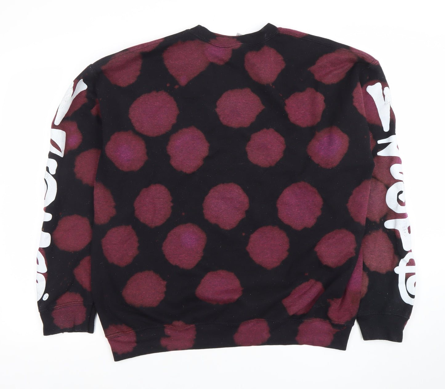 Gildan Men's Multicoloured Polka Dot Crew Neck Pullover Sweatshirt L
