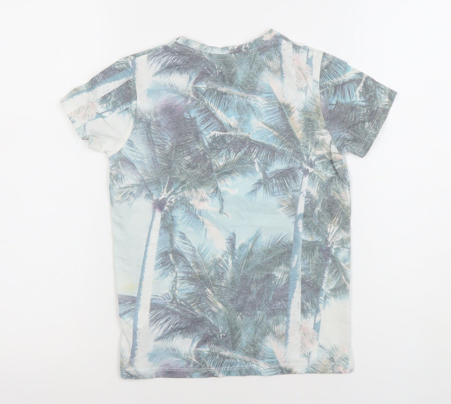 Rebel by Primark Boys Blue Soul Surfer Palm Print T-Shirt 7-8 Years