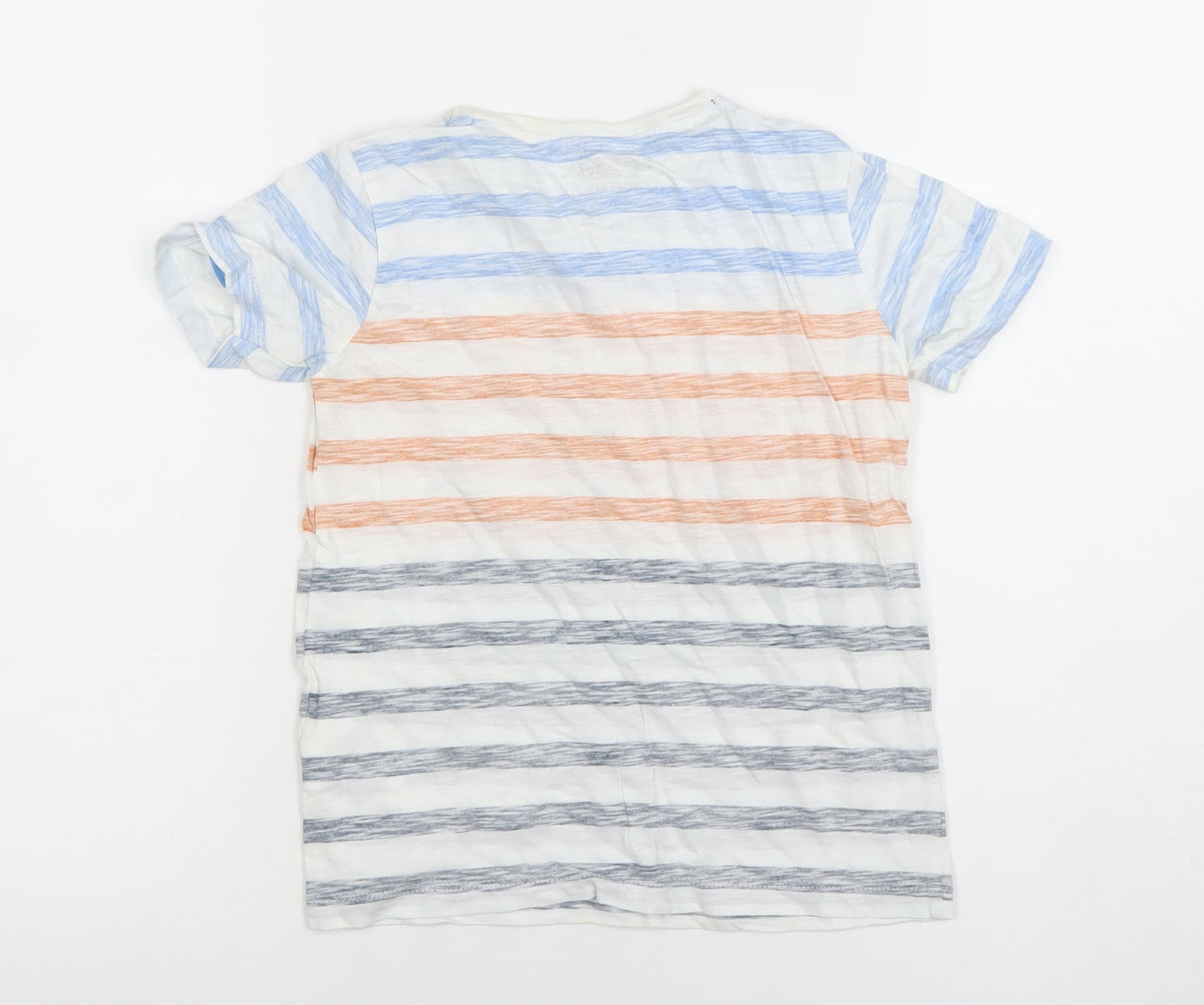 Rebel by Primark Boys Multicoloured Striped LOS ANGELES T-Shirt 7-8 Years