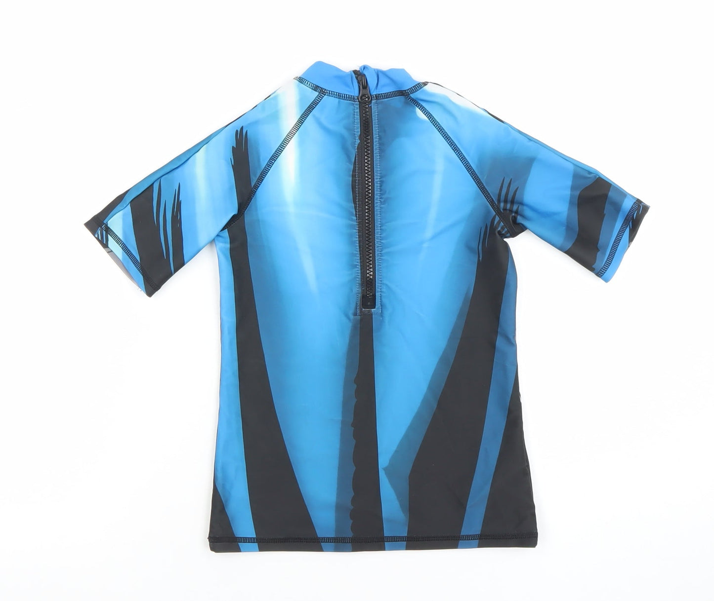 Batman Boys Blue Rash Guard Swim Top 7-8 Years UV-Protection Quick Dry