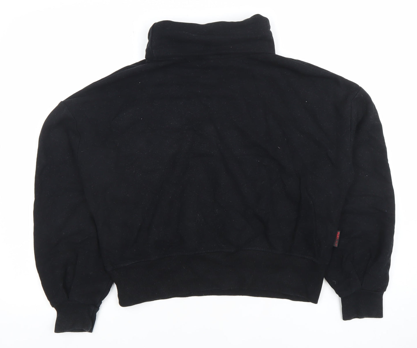 PLNY LALA Womens Black XS Pullover Sweatshirt with Quote Print