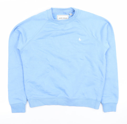 Womens UK 4 Regular Jack Wills Blue Pullover Sweatshirt