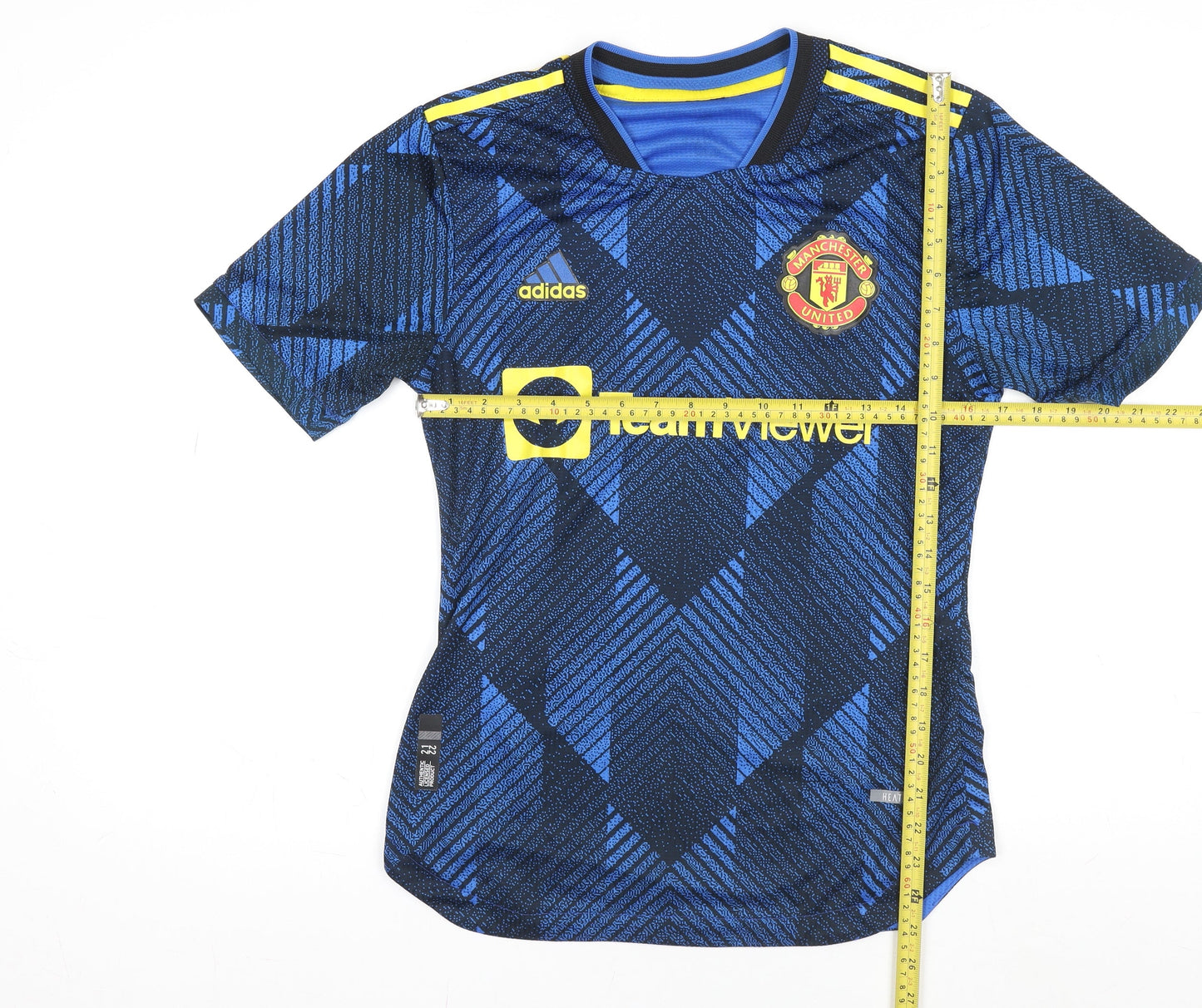 Adidas Men's Blue Manchester United Football Jersey T-Shirt M