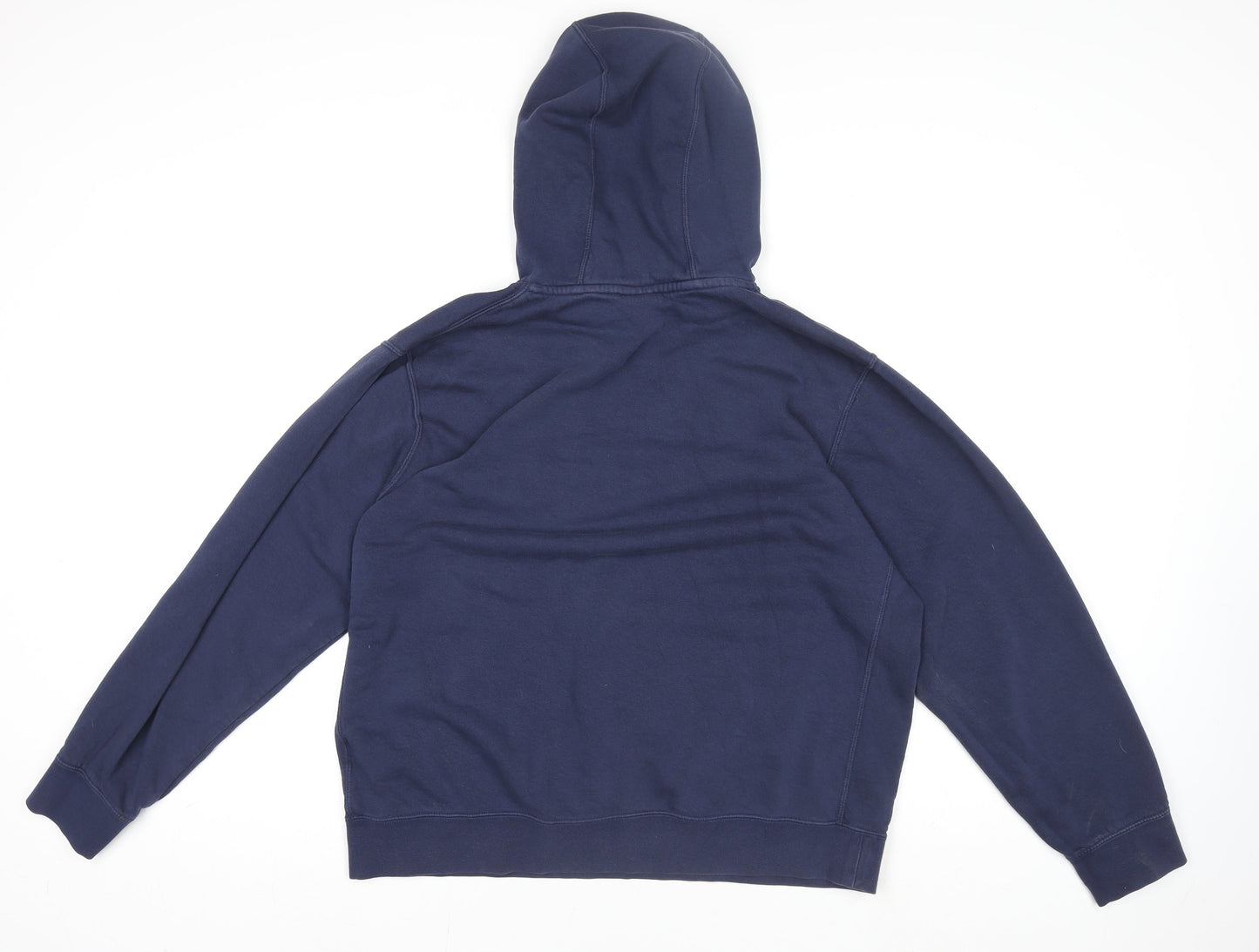 Nike Men’s Blue Pullover Hoodie L Cotton Sportswear Logo