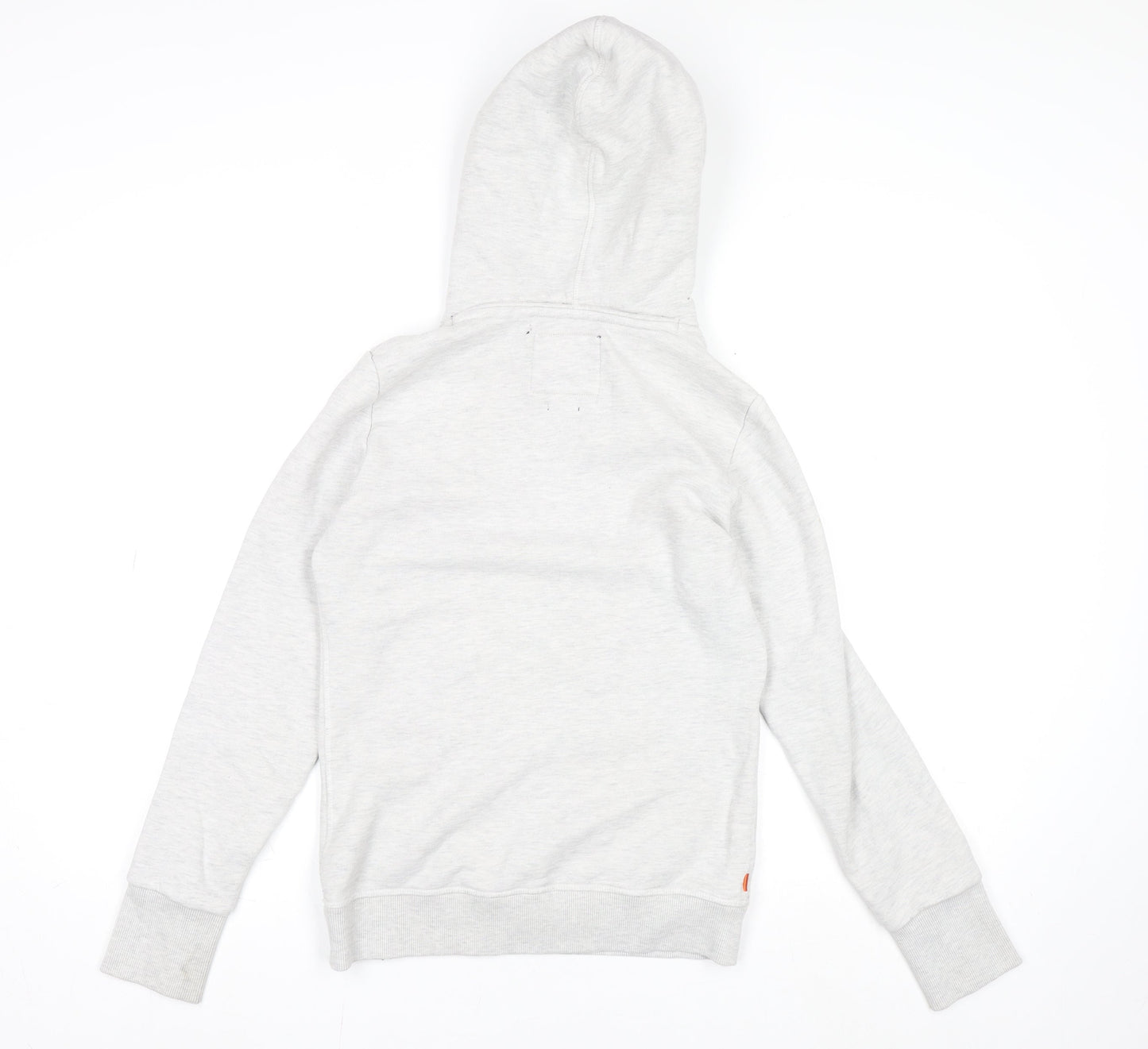 Superdry Womens Grey Pullover Hoodie Small Fleece Lined Casual Sweatshirt