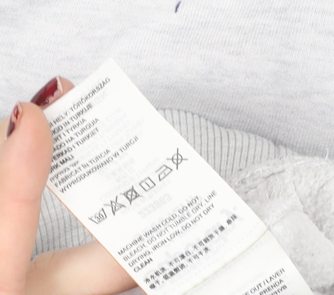 Superdry Womens Grey Pullover Hoodie Small Fleece Lined Casual Sweatshirt