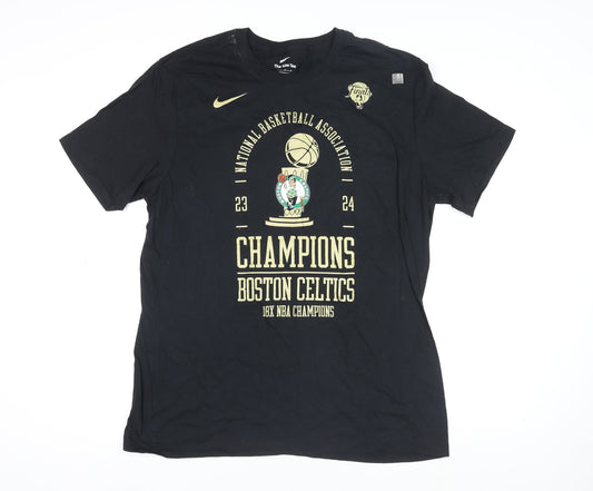 Nike Men's Black Boston Celtics Champions Graphic T-Shirt Size L