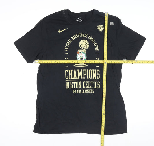 Nike Men's Black Boston Celtics Champions Graphic T-Shirt Size L