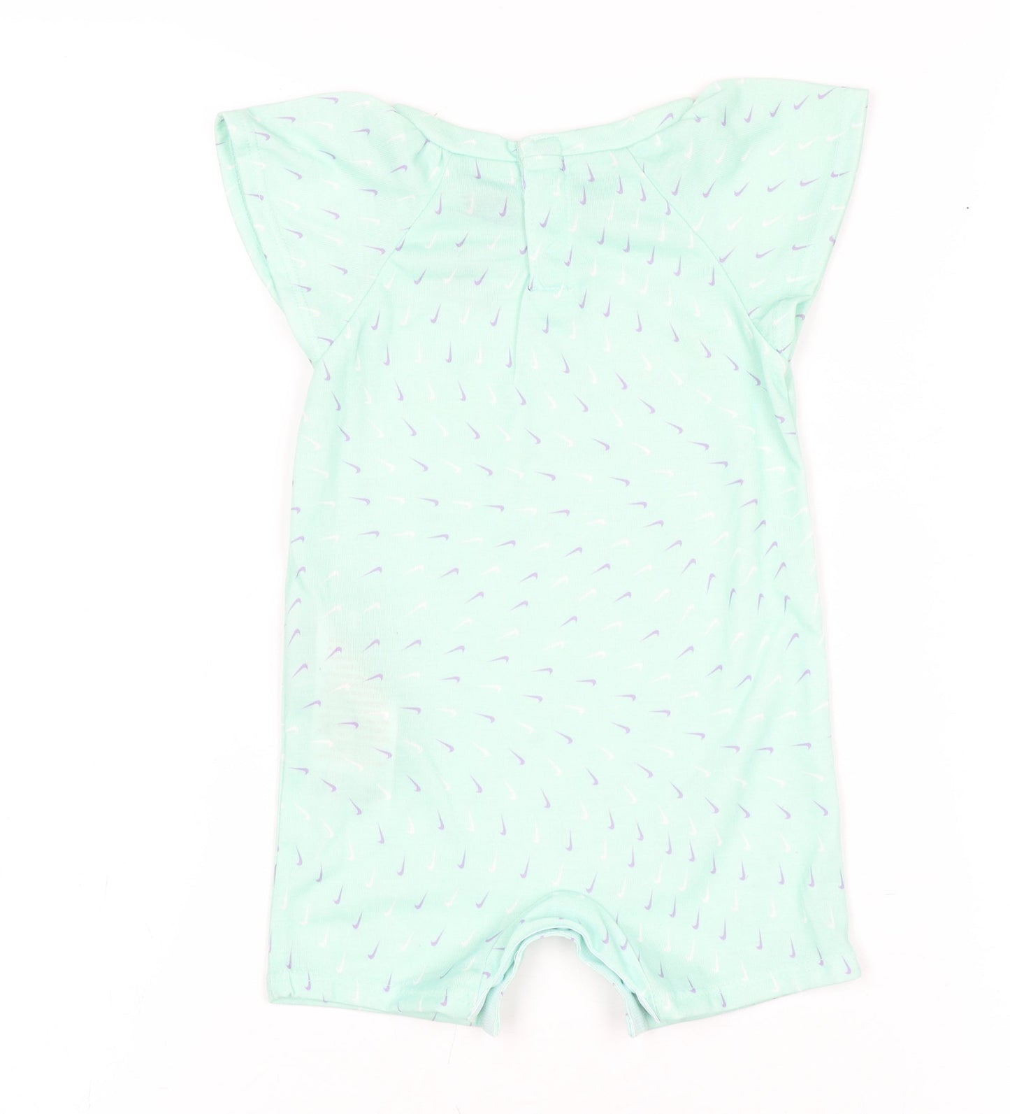 Nike Unisex Baby Green Romper 6-9 Months Lightweight Logo Summer Playsuit
