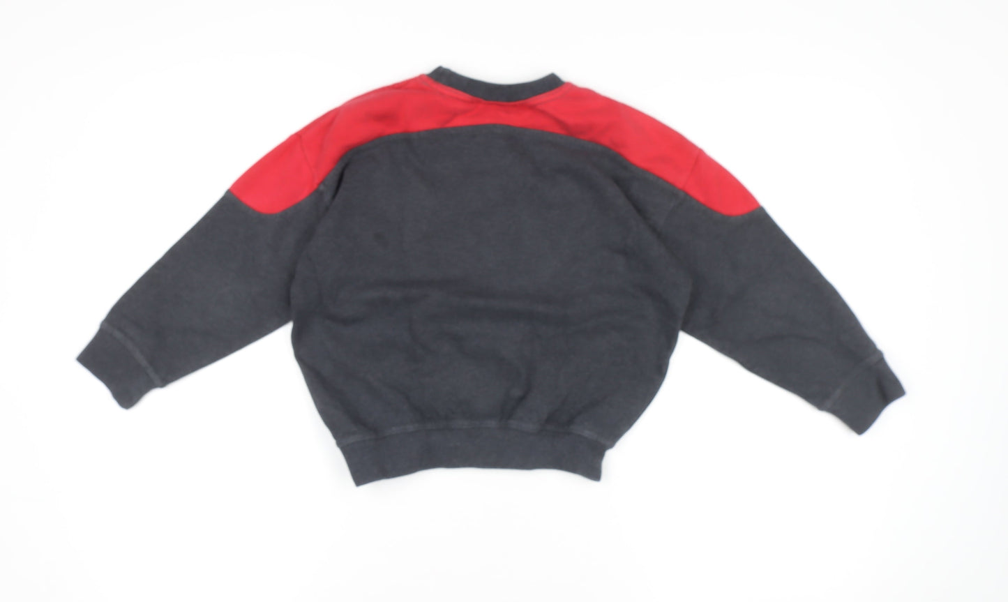 O'Neills Boys Grey & Red Colourblock Fleece Pullover Sweatshirt Age 6-7 Years