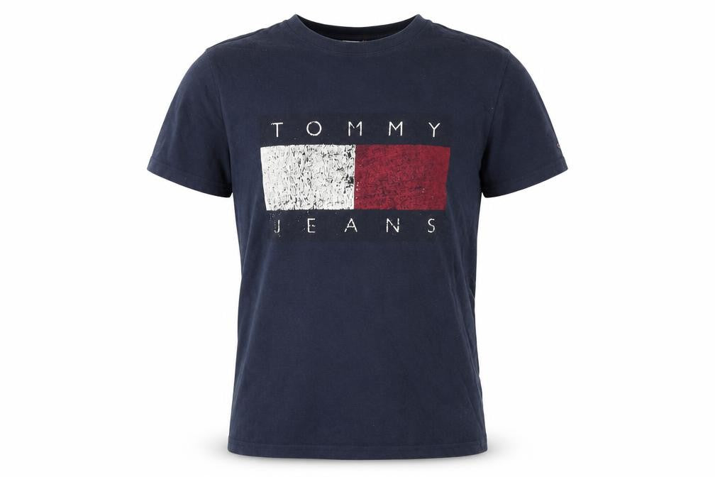 Mens UK Size S Tommy Jeans Blue  Cotton T-Shirt