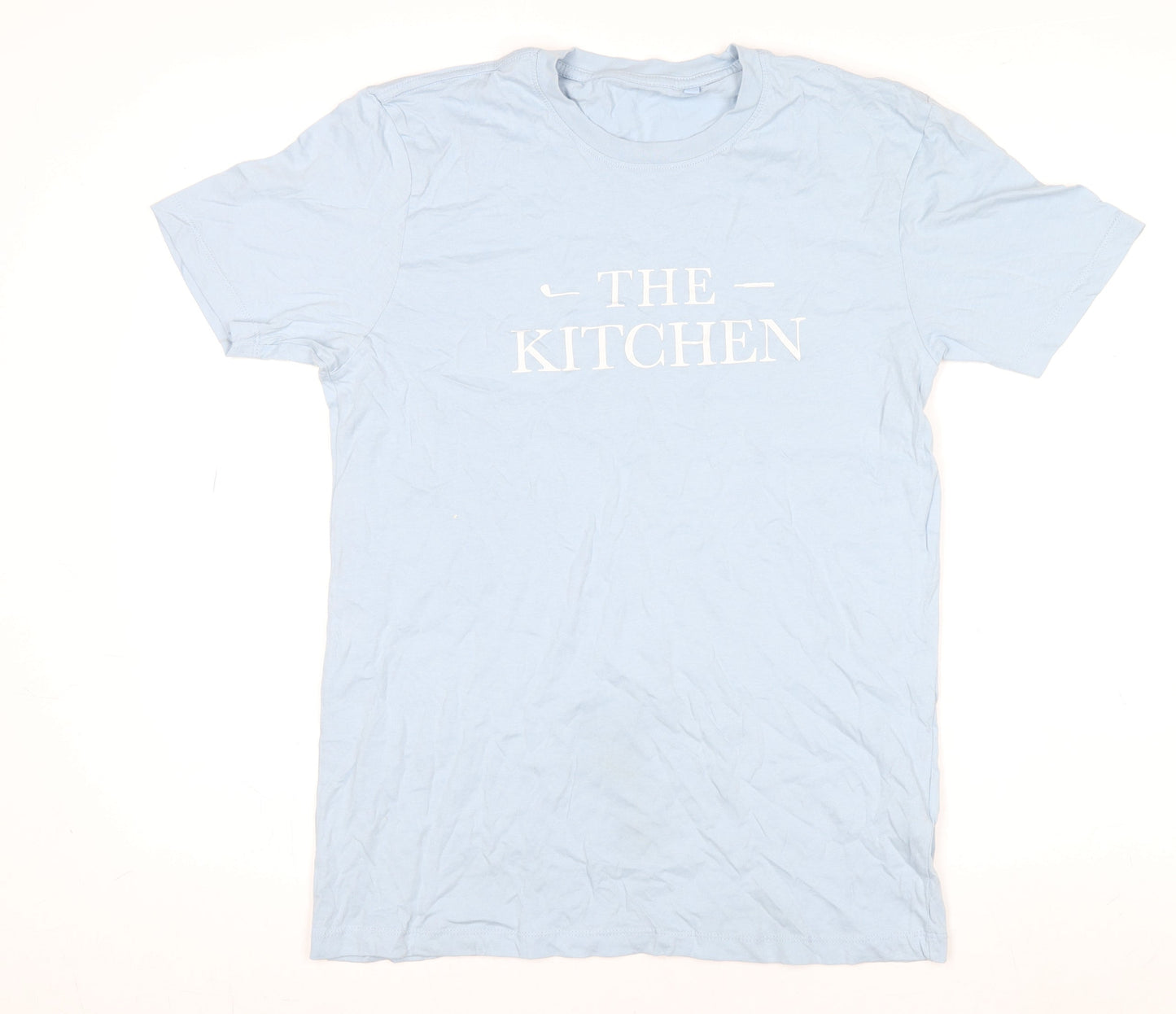 Anthem Women Blue Organic Cotton Crew Neck T-Shirt M