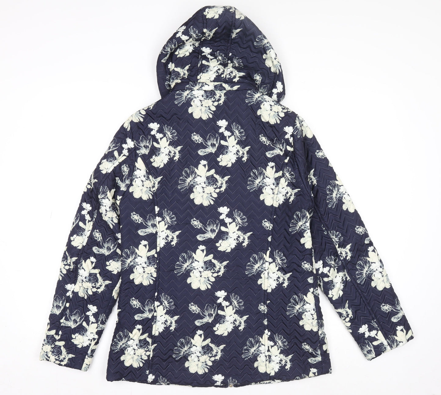 Gerard Women Blue Floral Hooded Puffer Jacket S