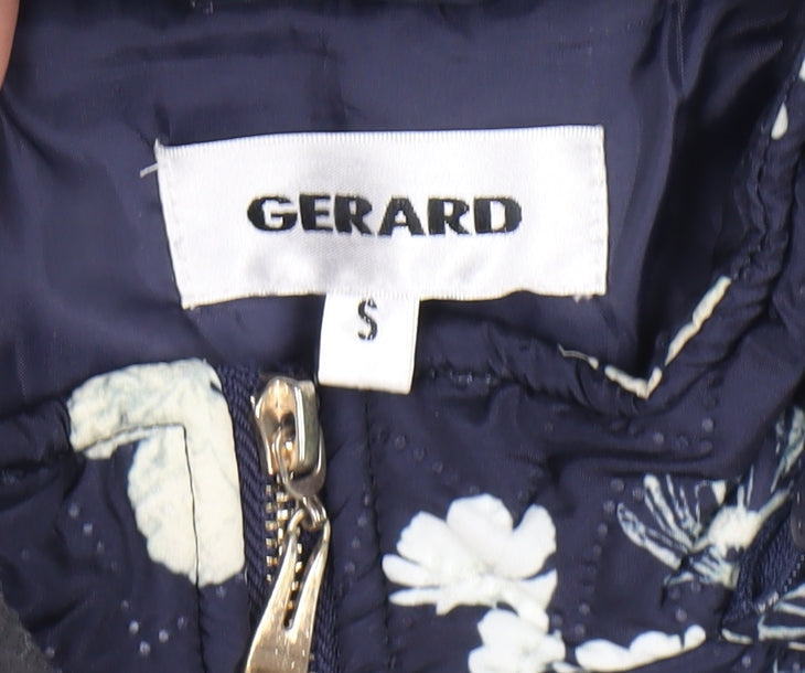 Gerard Women Blue Floral Hooded Puffer Jacket S