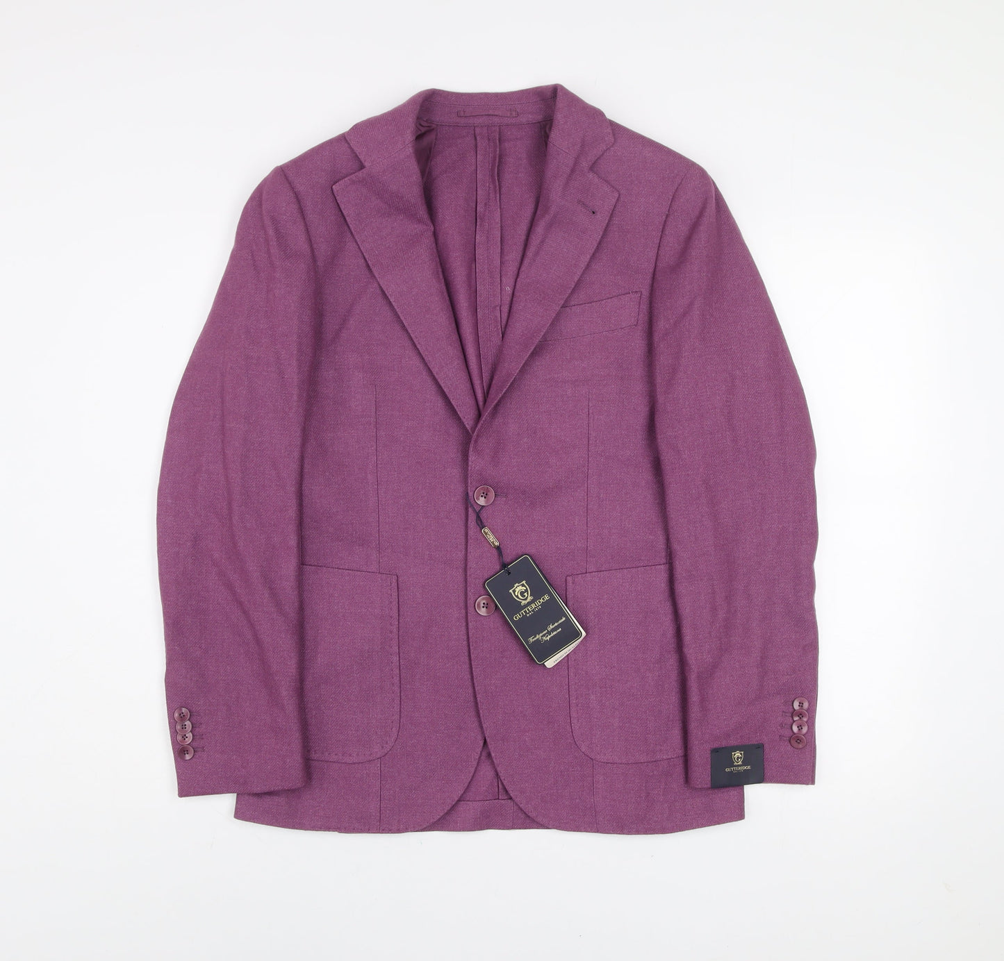 Gutteridge Women's Purple Wool Blend Classic Blazer Size 16