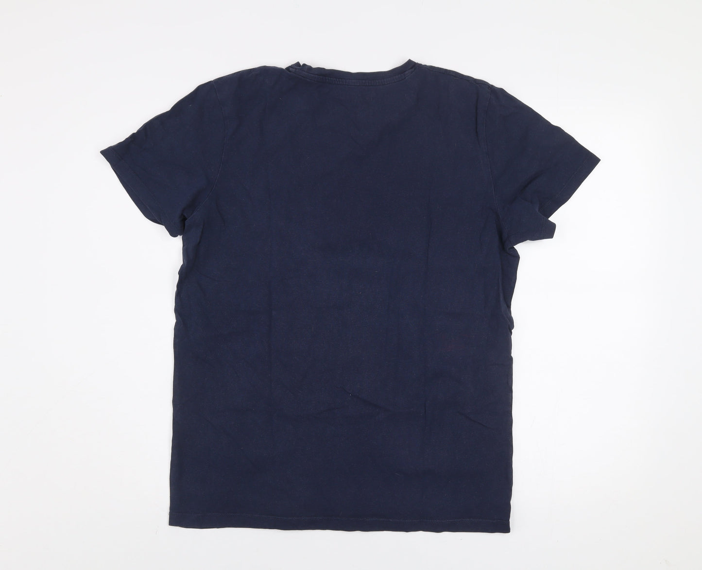 Mens UK Size L JACK & JONES Blue  Cotton T-Shirt