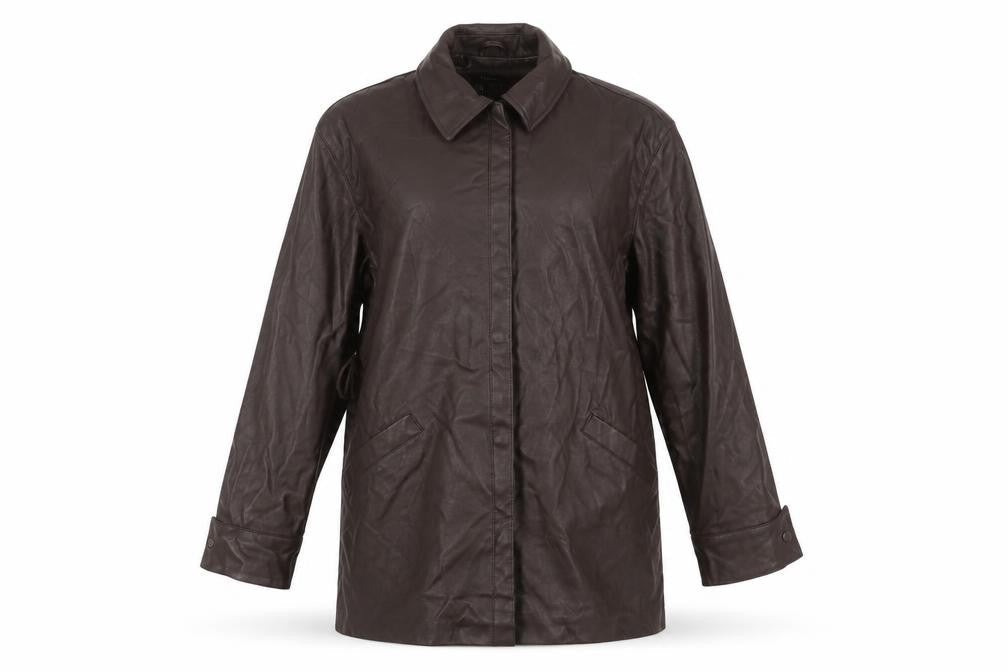 Womens UK Size 12 Regular Firetrap Brown Polyurethane Jacket
