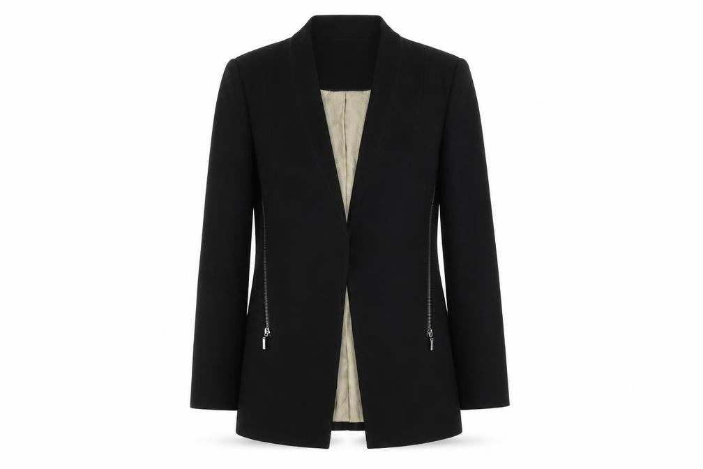 ASH New York Black Women's Slim Fit Blazer Jacket Size 10