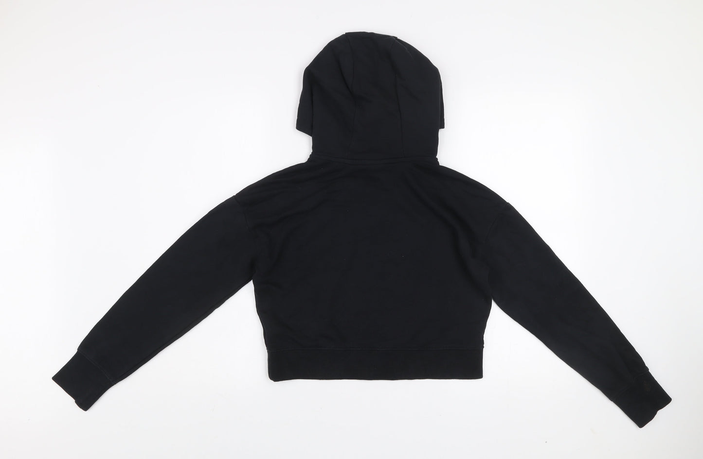 Nike Girls Black XL Hoodie Sweatshirt with Yellow Logo Cotton Blend