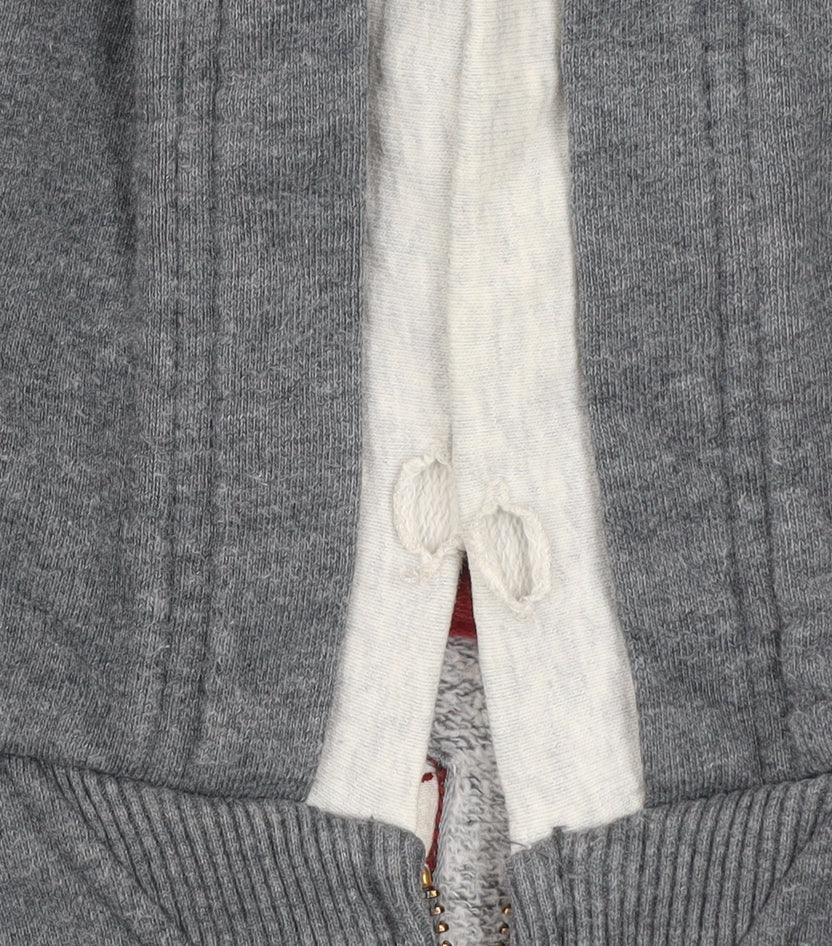 Champion Men’s Grey L Hooded Full Zip Track Jacket Cotton Blend