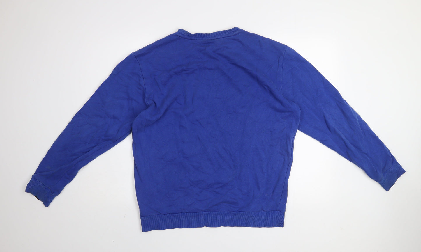 Mens UK M Regular ellesse Blue Pullover Sweatshirt