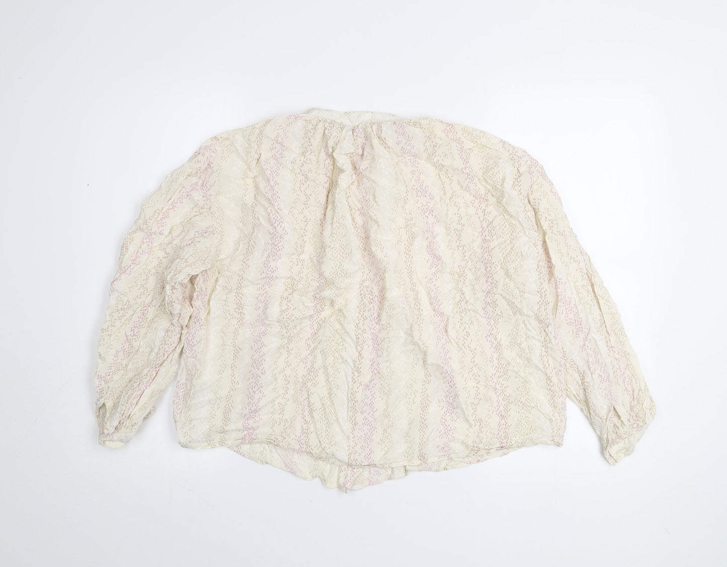 Marks and Spencer Womens Ivory Viscose Tunic Blouse Size 10