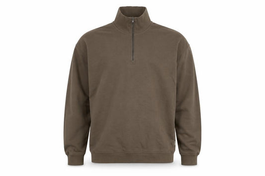 Mens UK 2XL Regular JACK & JONES Brown 1/2 Zip Sweatshirt