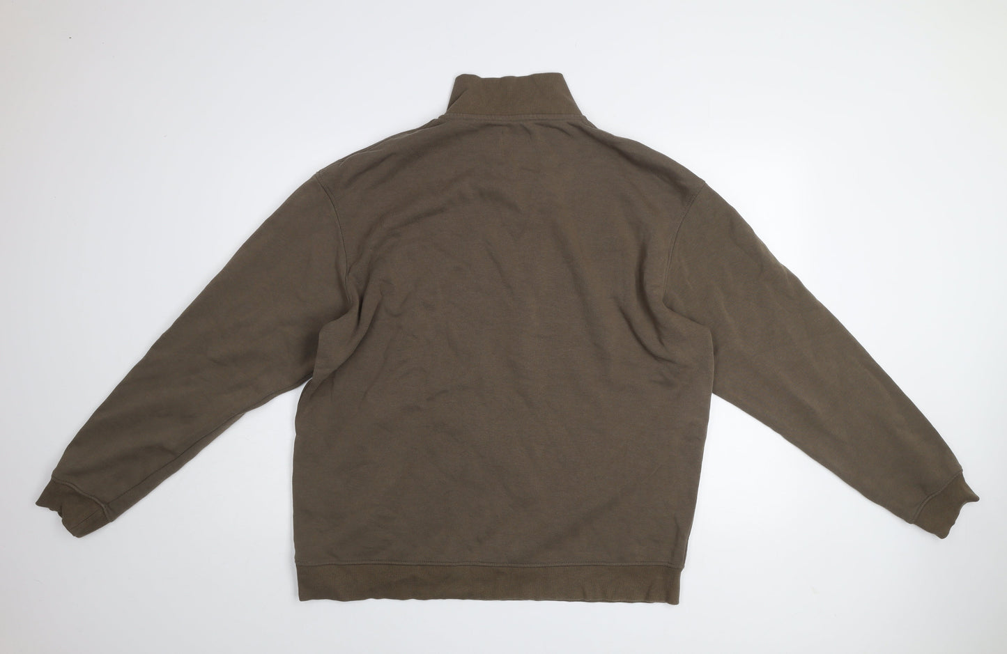 Mens UK 2XL Regular JACK & JONES Brown 1/2 Zip Sweatshirt